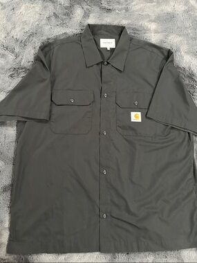 Carhartt WIP Work In Progress Short Sleeve Work Shirt in Black XXL